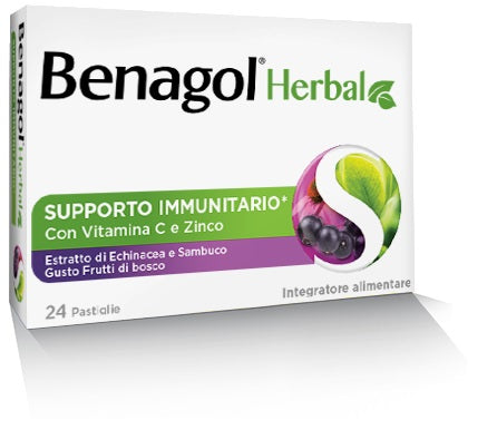 Benagol herbal frutti di bosco 24 pastiglie - Benagol herbal frutti di bosco 24 pastiglie