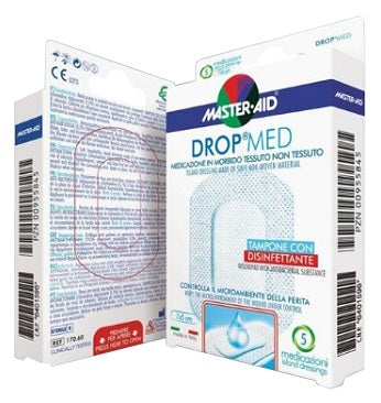 Medicazione compressa autoadesiva dermoattiva ipoallergenicaaerata master-aid drop med 7x5 5 pezzi - Medicazione compressa autoadesiva dermoattiva ipoallergenicaaerata master-aid drop med 7x5 5 pezzi