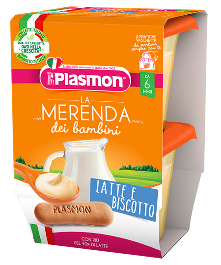 Plasmon la merenda dei bambini merende latte biscotto asettico 2 x 120 g - Plasmon la merenda dei bambini merende latte biscotto asettico 2 x 120 g
