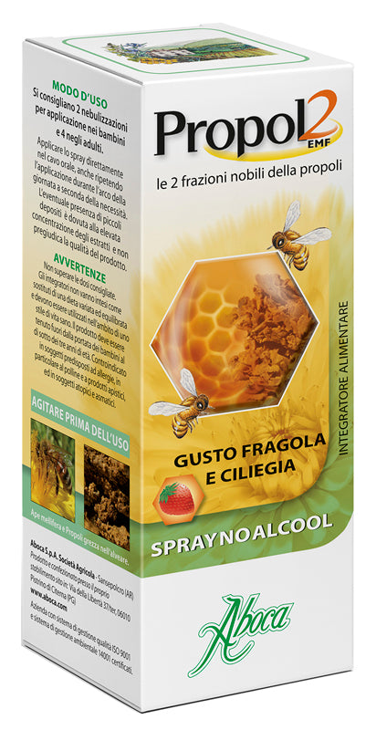 Propol2 emf spray no alcool fragola e ciliegia 30 ml - Propol2 emf spray no alcool fragola e ciliegia 30 ml