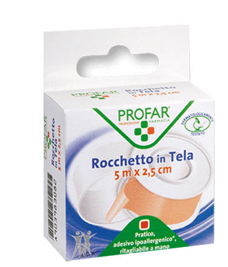 Rocchetto in tela comfort 2,5 cm x 5 m profar - Rocchetto in tela comfort 2,5 cm x 5 m profar