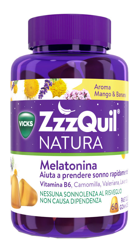 Zzzquil natura mango & banana 60 pastiglie gommose - Zzzquil natura mango & banana 60 pastiglie gommose