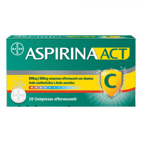 Aspirinaact*10 cpr eff 800 mg + 480 mg con vitamina c