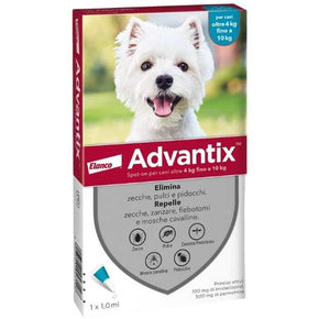 Advantix spot on*soluz 1 pipetta 1 ml 100 mg + 500 mg cani da 4 a 10 kg