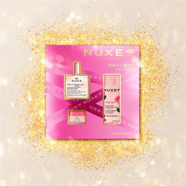 Nuxe cofanetto regalo florale Luminosità infinita in rosa - Nuxe cofanetto regalo florale Luminosità infinita in rosa