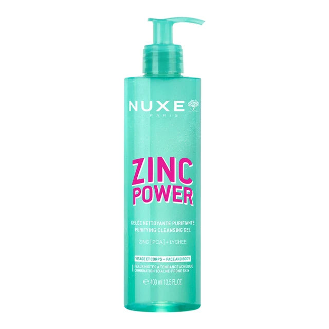 Nuxe zinc power Gel detergente purificante 400 ml - Nuxe zinc power Gel detergente purificante 400 ml