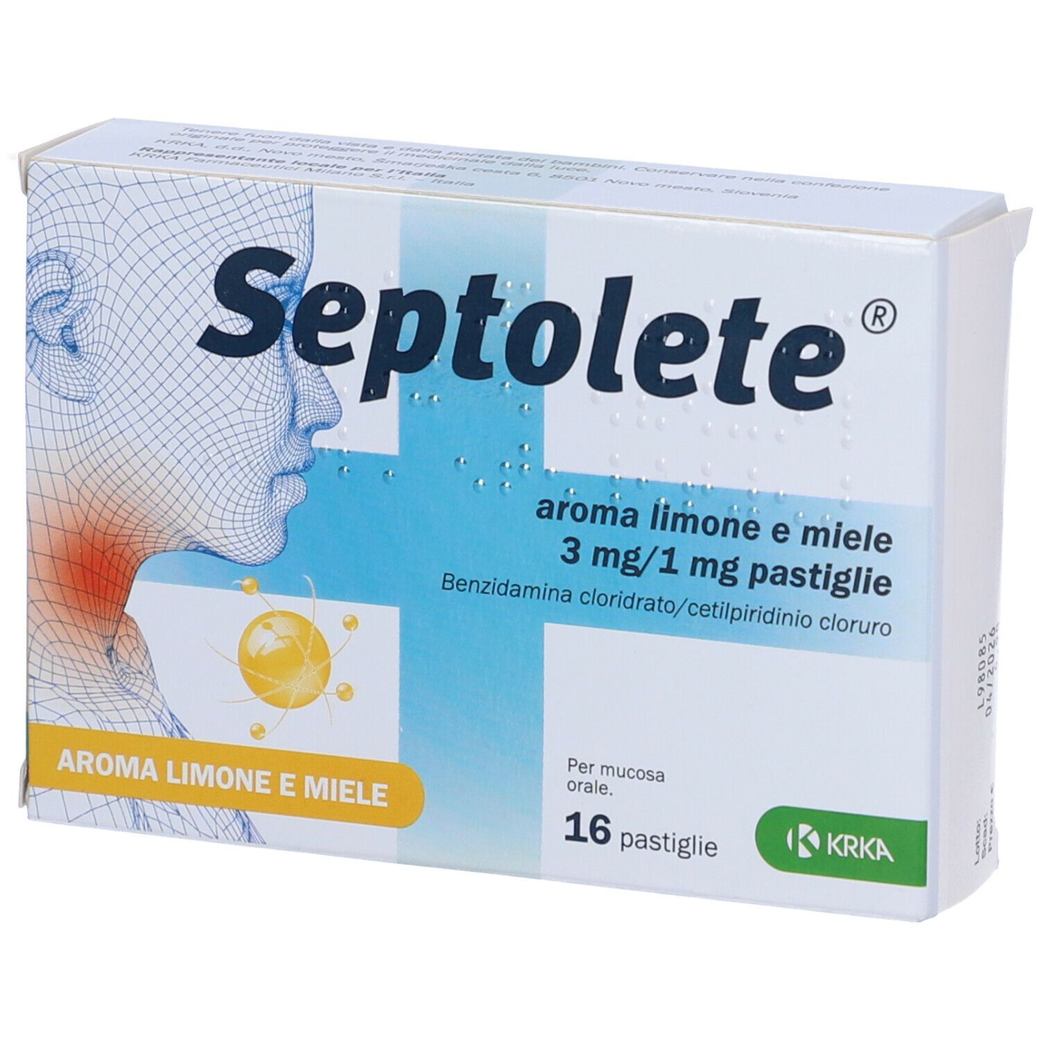 Septolete*16 pastiglie 3 mg + 1 mg aroma limone e miele - Septolete*16 pastiglie 3 mg + 1 mg aroma limone e miele