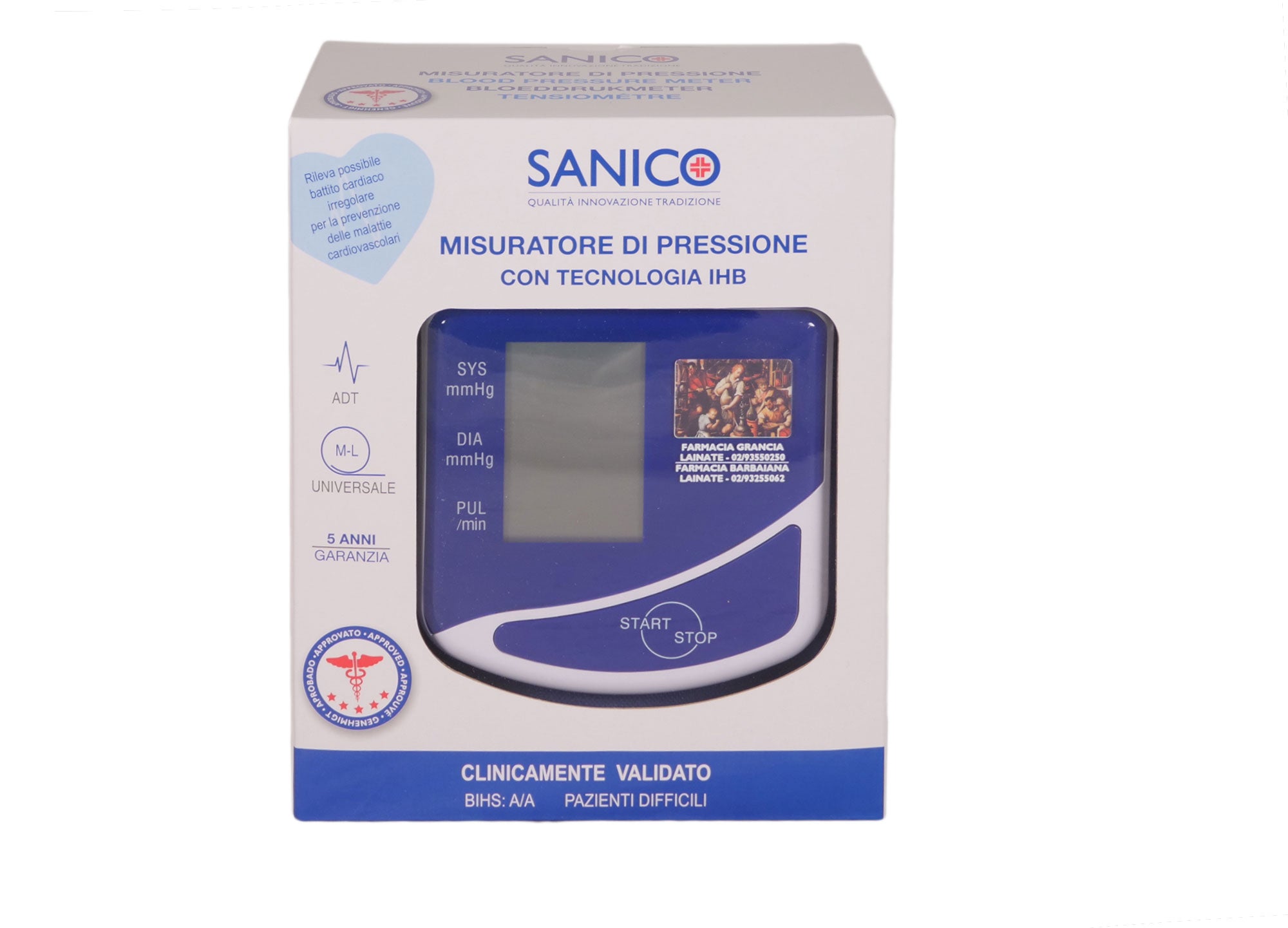 Misura pressione braccio basic bianco - Misura pressione braccio basic bianco