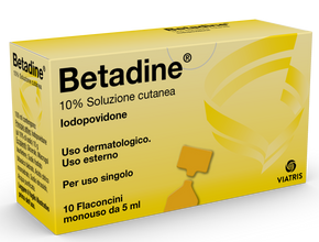Betadine*soluz cutanea 10 flaconcini monouso 5 ml 10%