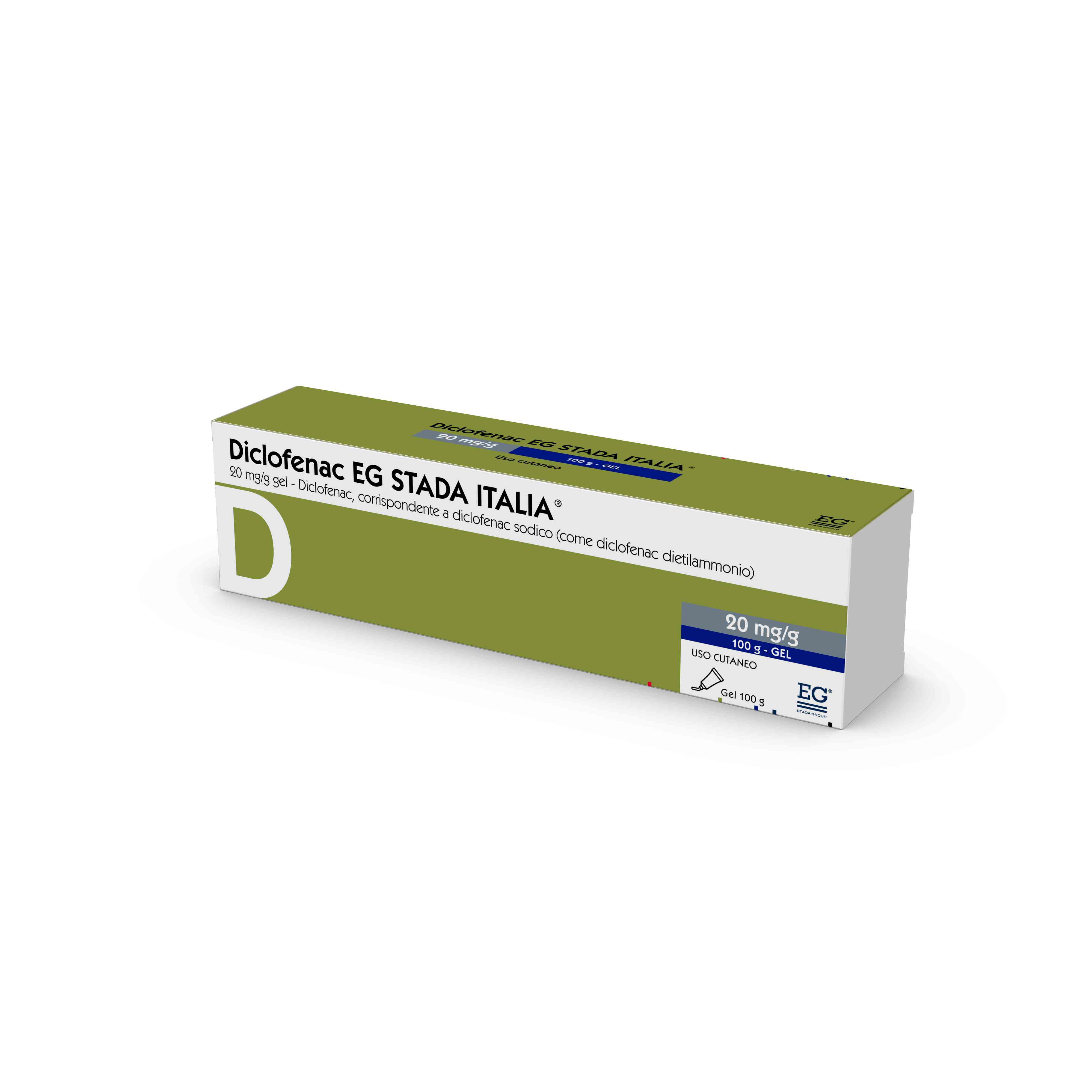 Diclofenac (eg stada italia)*gel 100 g 20 mg/g - Diclofenac (eg stada italia)*gel 100 g 20 mg/g