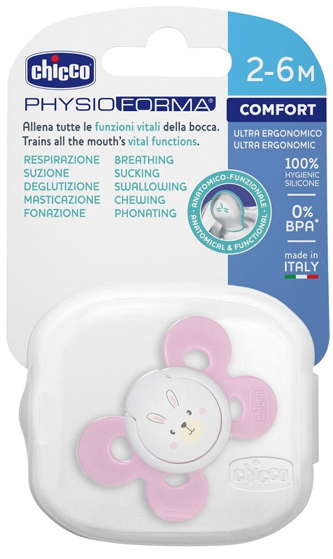 Chicco succhietto comfort girl in silicone 2-6 mesi 1 pezzo - Chicco succhietto comfort girl in silicone 2-6 mesi 1 pezzo