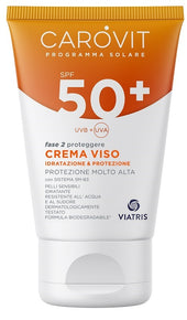 Carovit programma solare crema viso spf50+ 50 ml