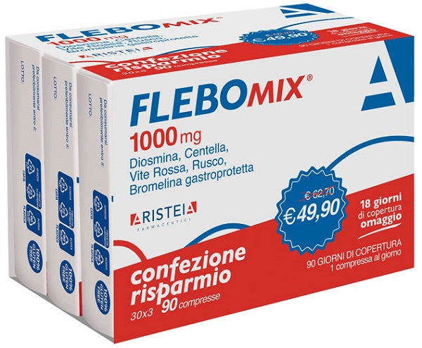 Flebomix 1000 mg 90 compresse tri-pack - Flebomix 1000 mg 90 compresse tri-pack