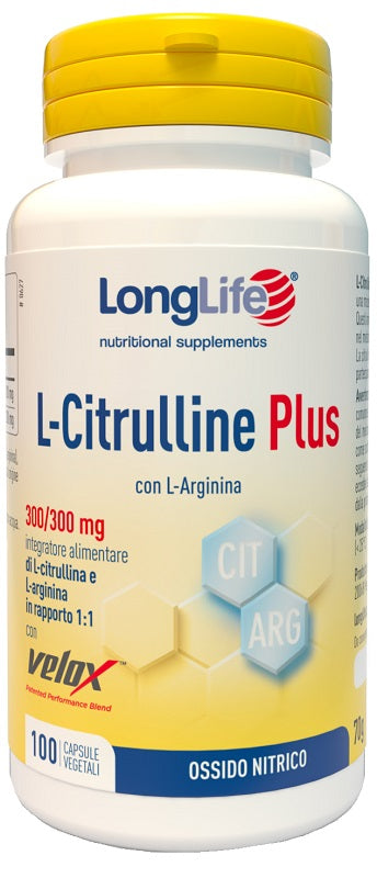 Longlife l-citrulline plus 100 capsule vegetali - Longlife l-citrulline plus 100 capsule vegetali