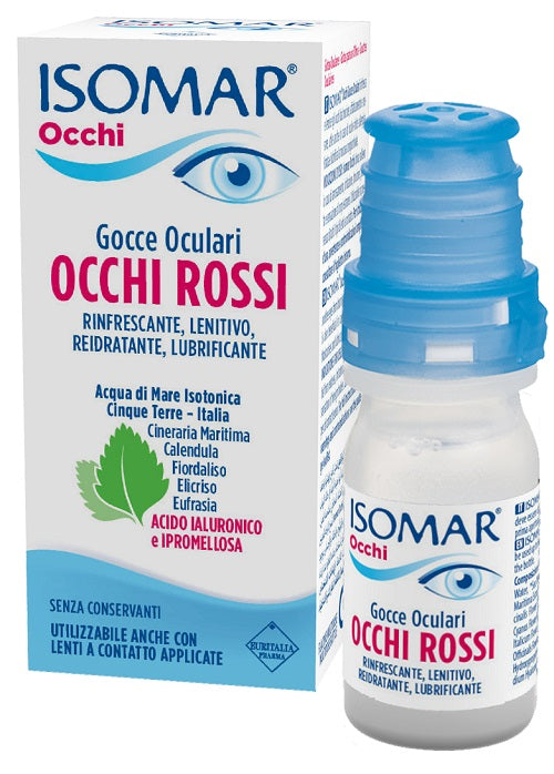 Isomar occhi rossi gocce oculari acido ialuronico 0,20% 10 ml - Isomar occhi rossi gocce oculari acido ialuronico 0,20% 10 ml