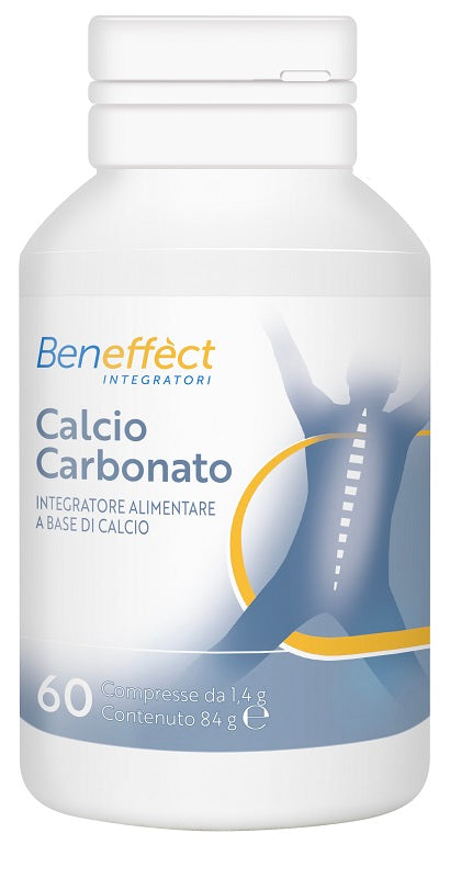 Beneffect calcio carbonato 60 compresse - Beneffect calcio carbonato 60 compresse