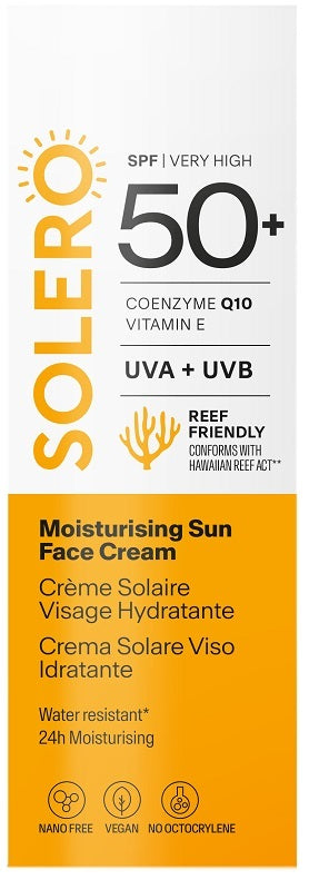 Solero crema viso idratante spf50+ 50 ml - Solero crema viso idratante spf50+ 50 ml