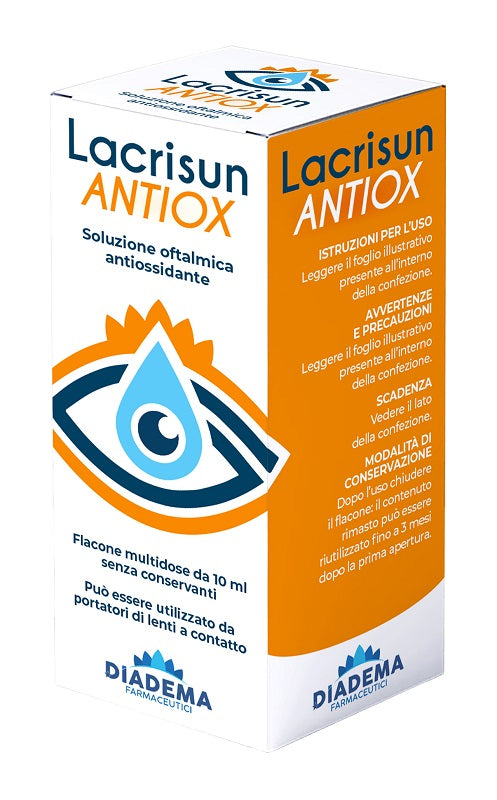 Lacrisun antiox soluzione oftalmica antiossidante occhi flacone multidose 10 ml - Lacrisun antiox soluzione oftalmica antiossidante occhi flacone multidose 10 ml