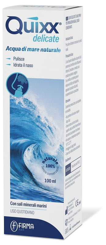 Soluzione spray per irrigazioni nasali quixx delicate acquamarina isotonica 100 ml - Soluzione spray per irrigazioni nasali quixx delicate acquamarina isotonica 100 ml