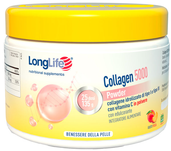 Longlife collagen 5000 powder pesca 130 g - Longlife collagen 5000 powder pesca 130 g