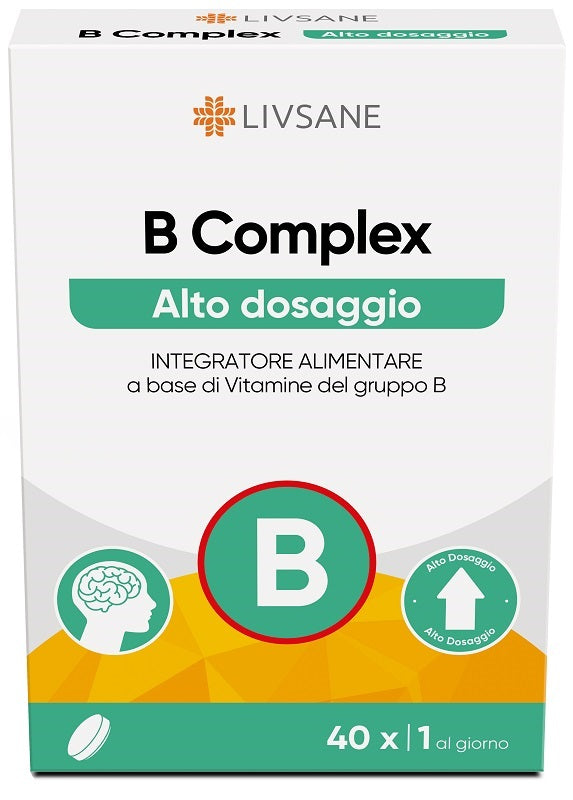 Livsane b complex alto dosaggio 40 compresse 765 mg - Livsane b complex alto dosaggio 40 compresse 765 mg