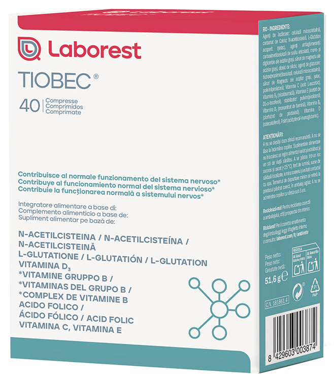Tiobec 40 compresse nuova formulazione senza glutine senza lattosio - Tiobec 40 compresse nuova formulazione senza glutine senza lattosio