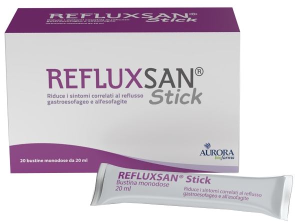 Refluxsan stick 20 bustine monodose da 20 ml senza glutine senza lattosio - Refluxsan stick 20 bustine monodose da 20 ml senza glutine senza lattosio