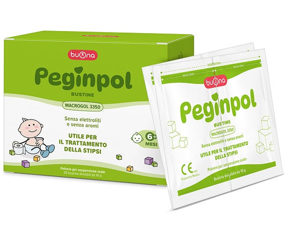 Peginpol 20 bustine divisibili da 10 g macrogol 3350 senza glutine senza lattosio - Peginpol 20 bustine divisibili da 10 g macrogol 3350 senza glutine senza lattosio
