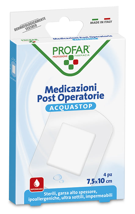 Acquastop medicazione post operatoria 7,5x10 cm profar med 4pezzi - Acquastop medicazione post operatoria 7,5x10 cm profar med 4pezzi