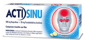 Actisinu*12 cpr riv 200 mg + 30 mg