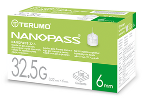 Ago per penna da insulina nanopass 32,5 gauge lunghezza 6 mm100 pezzi