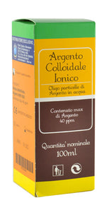 Argento colloidale ionico 40ppm certificato spray con contagocce 100 ml