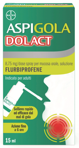 Aspigoladolact*spray mucosa orale 15 ml 8,75 mg/dose