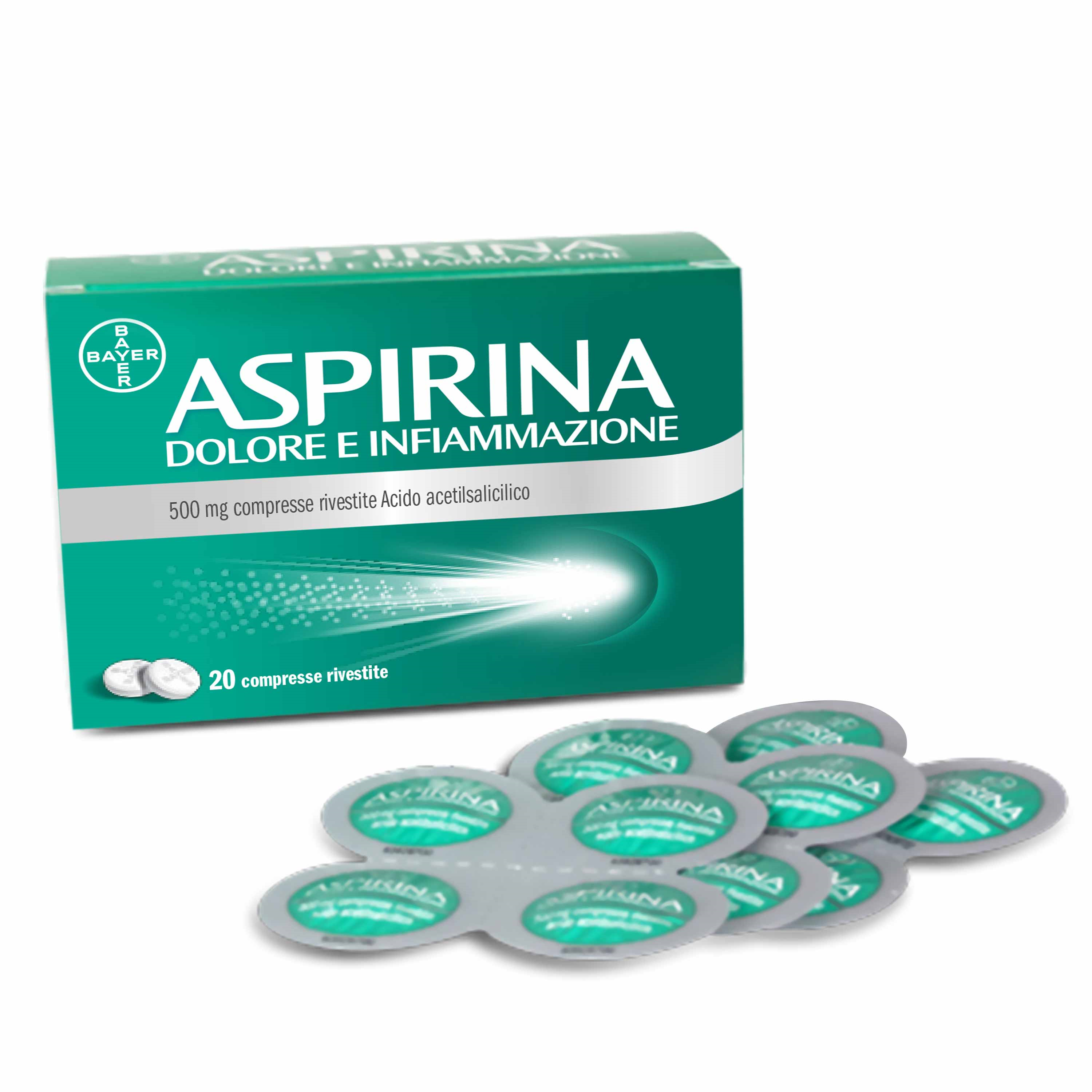 Aspirina dolore e infiammazione*20 cpr riv 500 mg - Aspirina dolore e infiammazione*20 cpr riv 500 mg