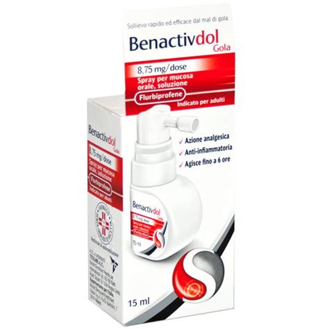 Benactivdol gola*spray mucosa orale 15 ml 8,75 mg/dose - Benactivdol gola*spray mucosa orale 15 ml 8,75 mg/dose