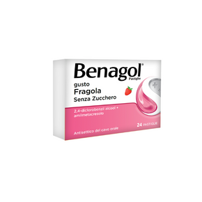 Benagol*24 pastiglie 0,6 mg + 1,2 mg fragola senza zucchero
