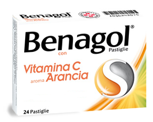 Benagol vitamina c*24 pastiglie arancia - Benagol vitamina c*24 pastiglie arancia
