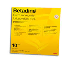 Betadine*10 garze 10 cm x 10 cm 250 mg