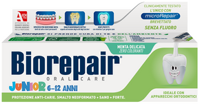 Biorepair oral care junior 6-12 anni dentifricio protezioneanti carie smalto neoformato alla menta delicata 75 ml