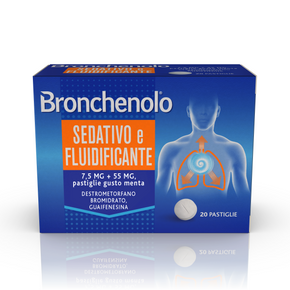 Bronchenolo sedativo e fluidificante*20 pastiglie 7,5 mg + 55 mg menta