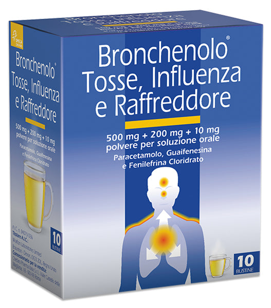 Bronchenolo tosse influenza e raffreddore*orale polv 10 buste - Bronchenolo tosse influenza e raffreddore*orale polv 10 buste