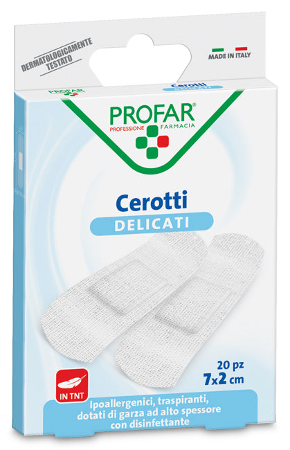 Cerotto tessuto non tessuto delicato medi 7x2 cm 20 pezzi profar - Cerotto tessuto non tessuto delicato medi 7x2 cm 20 pezzi profar