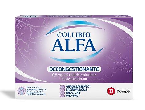 Collirio alfa decongestionante*10 monodosi collirio 0,3 ml 0,8 mg/ml - Collirio alfa decongestionante*10 monodosi collirio 0,3 ml 0,8 mg/ml