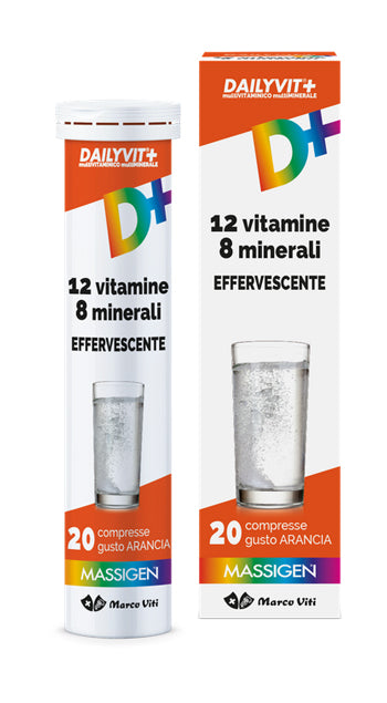 Dailyvit+ 12 vitamine 8 minerali effervescente 20 compresse - Dailyvit+ 12 vitamine 8 minerali effervescente 20 compresse