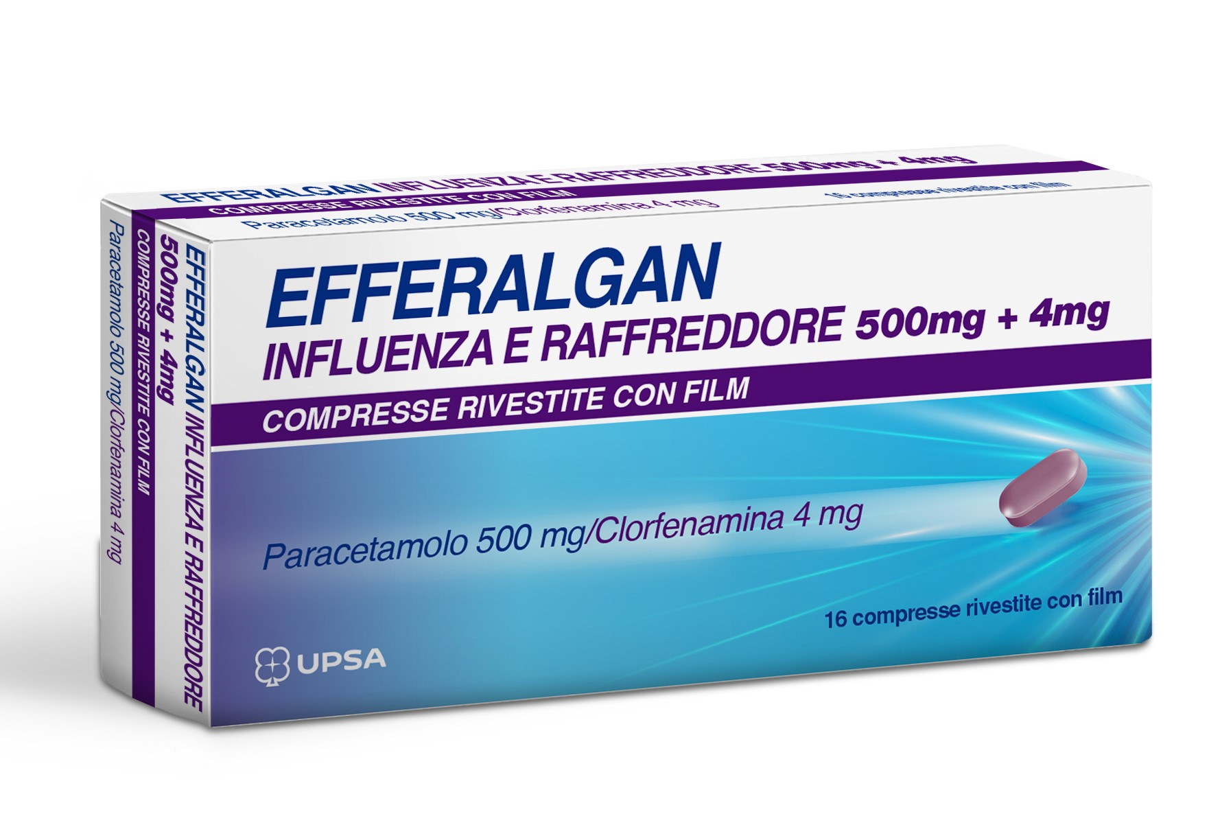 Efferalgan influenza e raffreddore*16 cpr riv 500 mg + 4 mg - Efferalgan influenza e raffreddore*16 cpr riv 500 mg + 4 mg