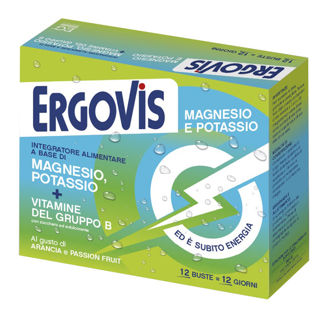 Ergovis mg+k vitamine b con zucchero 12 bustine - Ergovis mg+k vitamine b con zucchero 12 bustine