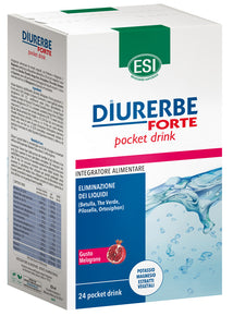 ESI Diurerbe Forte Pocket Drink Drenante al Melograno – 24 Stick da 20 ml