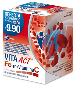 Vita act ferro+vitamina c 60 capsule