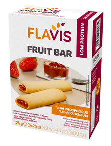 Flavis fruit bar barretta aproteica con ripieno di fragola 5pezzi da 25 g