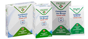 Garza in cotone profar compressa 10 x 10 cm 25 pezzi